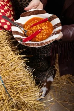Armona stripe lautanen 23,5x23,5 cm, Tummanruskea-valkoinen