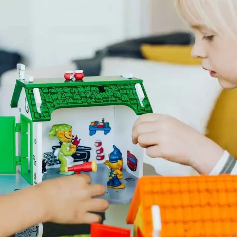 Bamse figurset Farmor och Katten Janson och Husmusen Micki