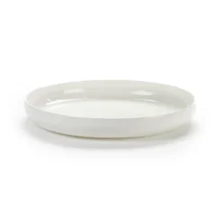 Base leipälautanen korkealla reunalla, valkoinen, 20 cm