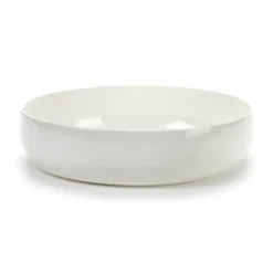 Base tarjoilukulho matalalla reunalla, valkoinen, 24 cm