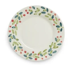 Basic joululautanen Ø 21 cm, Valkoinen-monivärinen