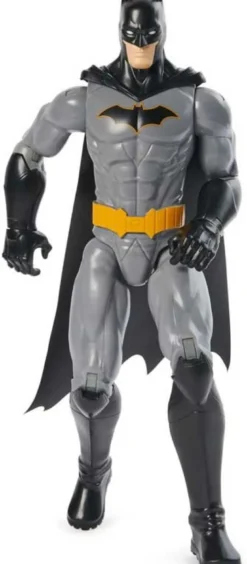 Batman Figur med grå och svart dräkt gul 30 cm DC Comics