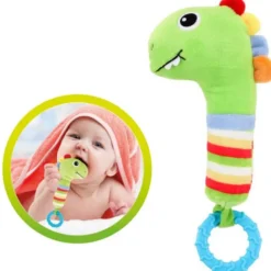 Bitring Dinosaurie med skallra bebisleksak