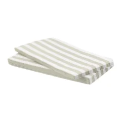 Bold Stripe paperiservetti, Valkoinen–beige, 15-pack, 33x40 cm
