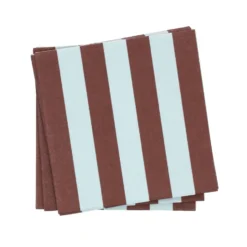 Bold Stripe paperiservetti, Viininpunainen-sininen, 20-pack, 33x33 cm