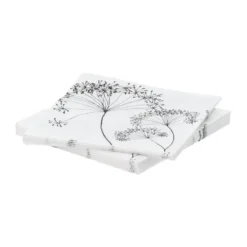 Botanical paperiservietti, Valkoinen-musta, 20-pack, 33x33 cm