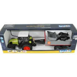 Bruder Claas Nectis 267 F med Skopa och Tippsläp 02112