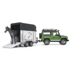 Bruder Jeep Landrover Defender med Hästtransport 02592