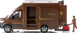 Bruder Mercedes Sprinter UPS med förare och tillbehör 02678