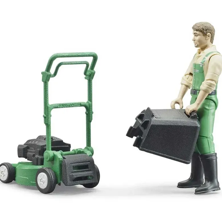 Bruder Trädgårdsmästare Figur med gräsklippare 62103