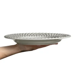 Bubbles-lautanen 28 cm, Harmaa
