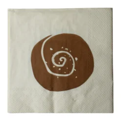 Bulle paperinen lautasliina 20-pack, Creme-Brown, 33x33 cm