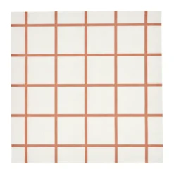 Check & Stripes paperinenäliina 25x25 cm 20-pack, Beige