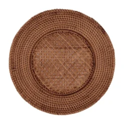 Classic Rattan pöytätabletti, Dark Brown, 33 cm
