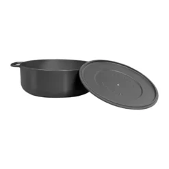 Combekk emaloitu valurautapata Ø28 cm, Musta