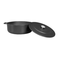 Combekk emaloitu valurautapata Ø28 cm, Musta