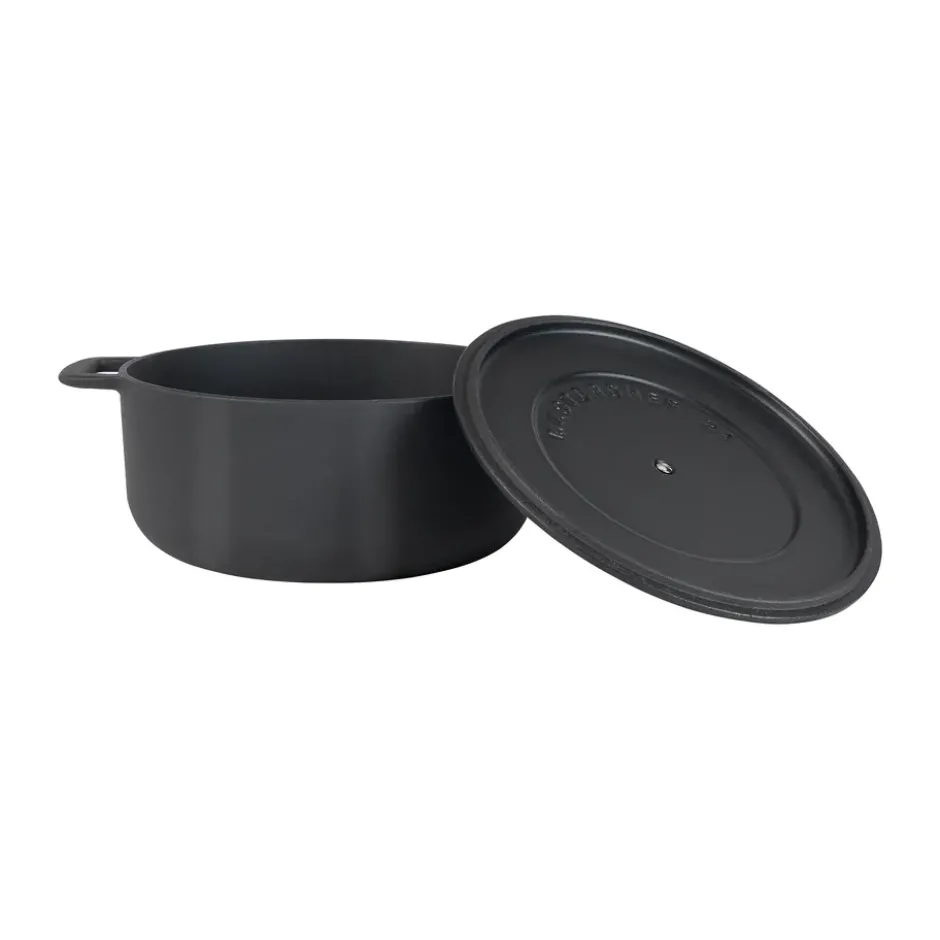 Combekk emaloitu valurautapata Ø24 cm, Musta