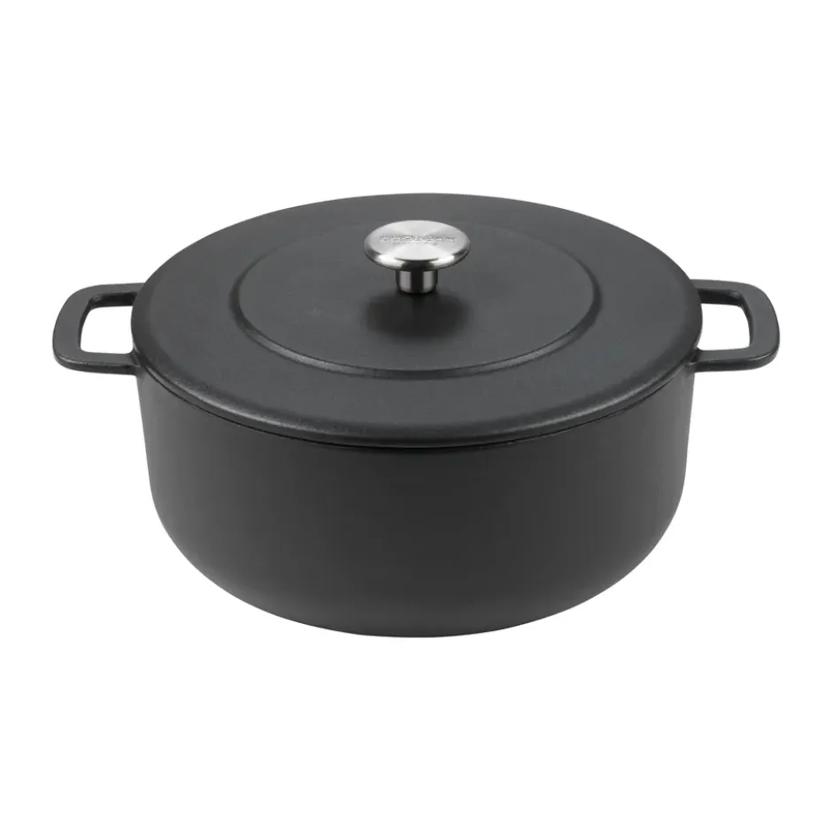 Combekk emaloitu valurautapata Ø24 cm, Musta