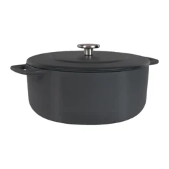 Combekk emaloitu valurautapata Ø24 cm, Musta