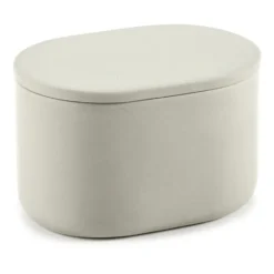 Cose säilytyspurkki ovaali kannella korkea 6,5 x 10,2 cm, Beige
