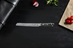 Damascus By Hâws leipäveitsi 33 cm, Musta-ruostumaton teräs