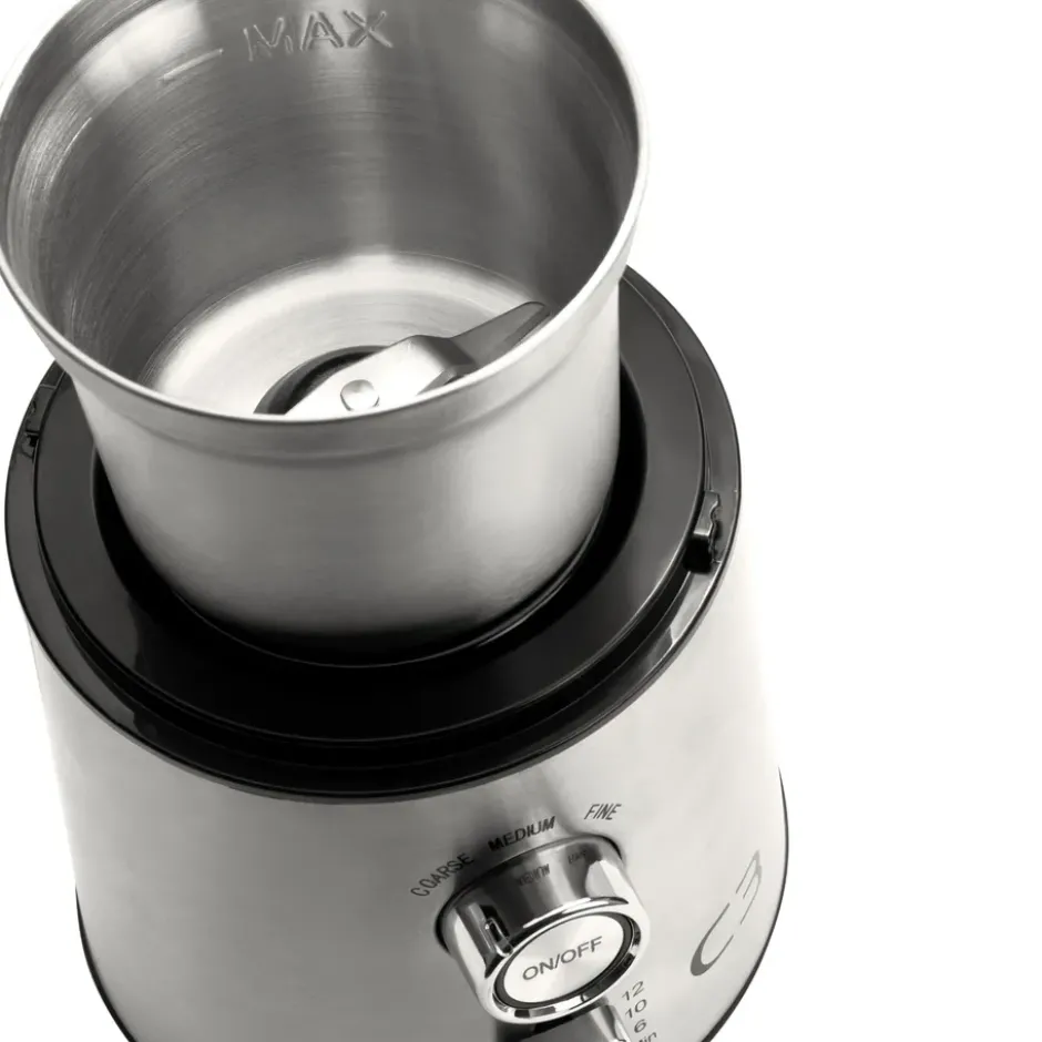 Design Kahvimylly CG700 85 g, Harjattu ruostumaton teräs