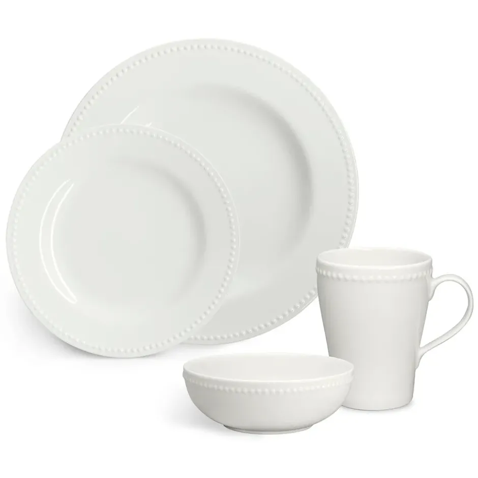 Dots aamiaiskulho 60 cl 4-pakkaus, Kermanvalkoinen