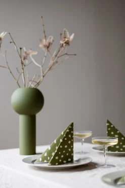 Dots servetti 33x33 cm 20-pack, Olive
