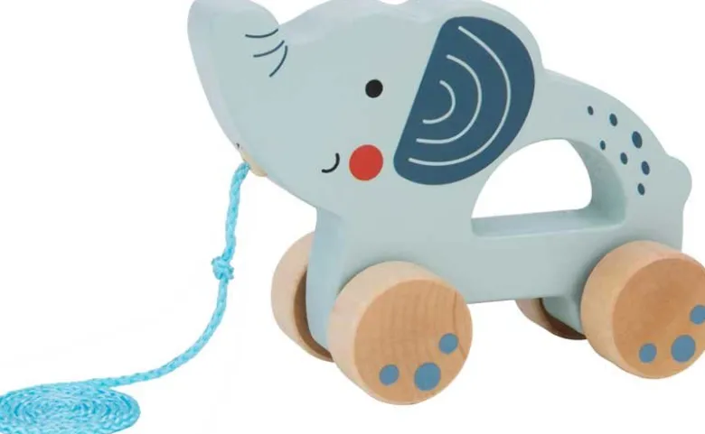 Dragleksak i trä elefant Tooky Toy