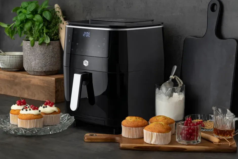 Easy Fry & Grill 3-in-1 steam + air fryer, Musta