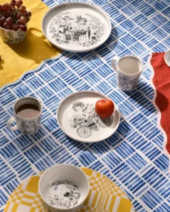 Emilia kulho Ø 13 cm, Musta-valkoinen