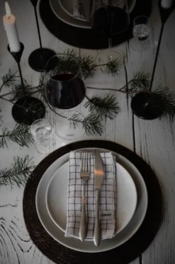 Ernst pöytätabletti juutti Ø 33 cm, Tummanruskea