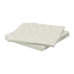 Fine Dots paperiservetti, Valkobeige, 20-pack, 33x33 cm