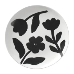 Flora lautanen Ø26 cm, Black-off white