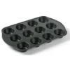 Funktion muffinsipelti nonstick 12 reikää, Musta