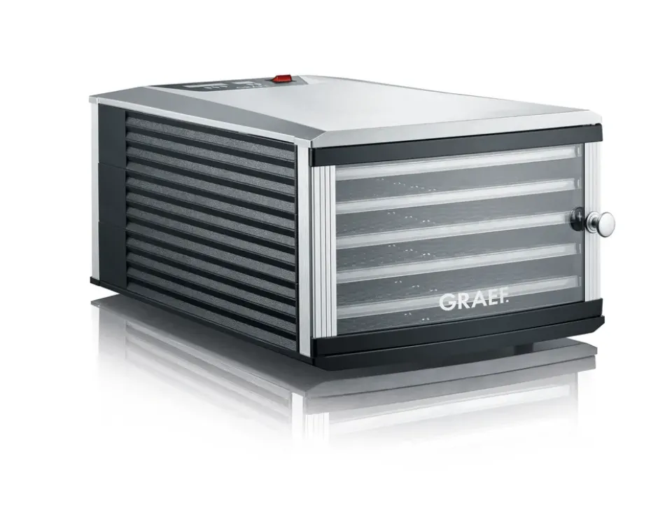 Graef DA506 Dehydrator sienikuivain 6 tarjotinta, Musta-harmaa