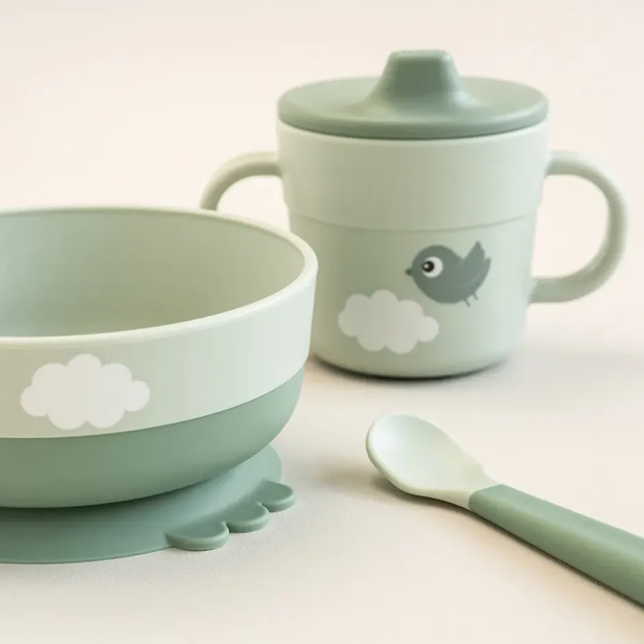 Happy Clouds foodie ensimmäinen ateriasetti 3 osaa, Vihreä