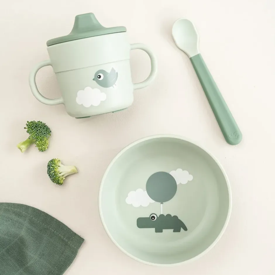Happy Clouds foodie ensimmäinen ateriasetti 3 osaa, Vihreä