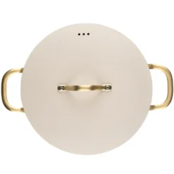 Heirol Royal Pearl kattila kannella Ø28 cm, Valkoinen-kulta