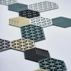 Hexagon pannunalunen, lämpimänharmaa
