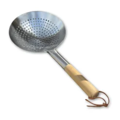 Hot Wok reikäkauha 53 cm, Ruostumaton teräs-bambu