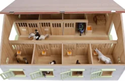 Häststall 7 st. stallboxar Rosa leksak till Schleich hästar Kids Globe 1:24