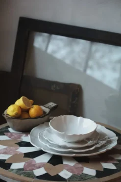 Judith ruokalautanen Ø27 cm, Valkoinen