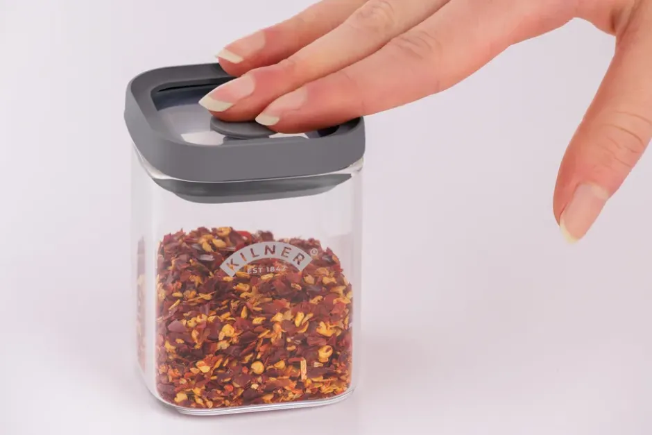 Kilner FRESH maustepurkki neliskulmainen, Kirkas harmaa, 160 ml