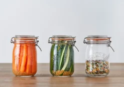 Kilner pyöreä purkki salpalla, Kirkas, 1 l