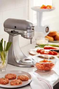 KitchenAid lihamylly ja siiviläosa yleiskoneeseen, White