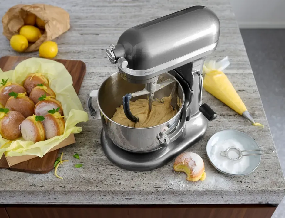 KitchenAid litteä vatkain silikonireunalla suuri, Silver