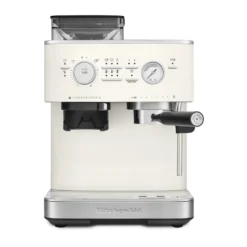 KitchenAid puoliautomaattinen espressokone jauhimella, Porcelain white.