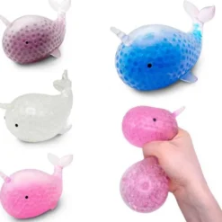 Klämdjur Squeeze Beaded Narval Squishy 11 cm