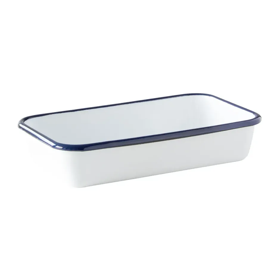 Kockums uunivuoka, Kockums white-sininen, 23×13,5 cm